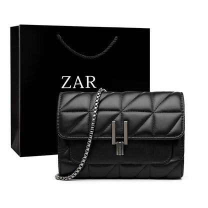 Zar  Designer Leather Handbag  -  Shoulder  Chain Crossbody