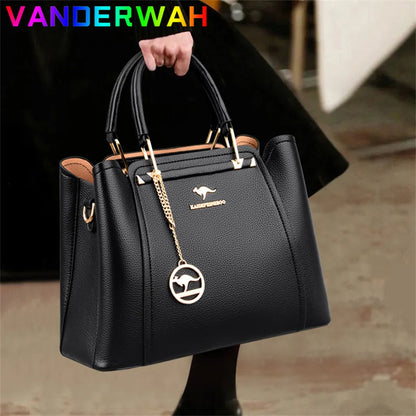 Designer Luxury Soft Leather Handbag Large Capacity  Tote