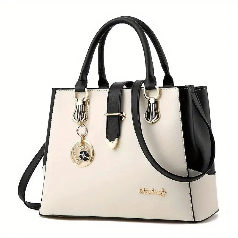 Ladies Contrast Simple One Shoulder Handbag