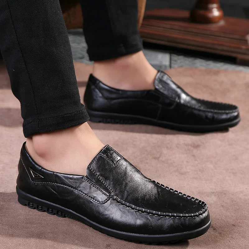 Genuine Leather Men  Loafers Moccasins  Shoes