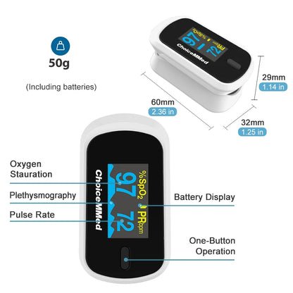 Finger Pulse Oximeter /Blood Oxygen Saturation Meter  / Heart Rate Monitor