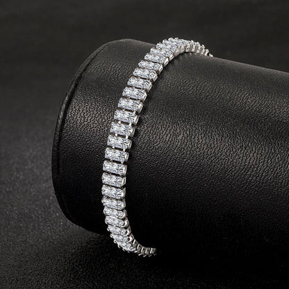 Elegant  Bracelet Zircon Crystal Fashion  - 925 Sterling Silver 18CM