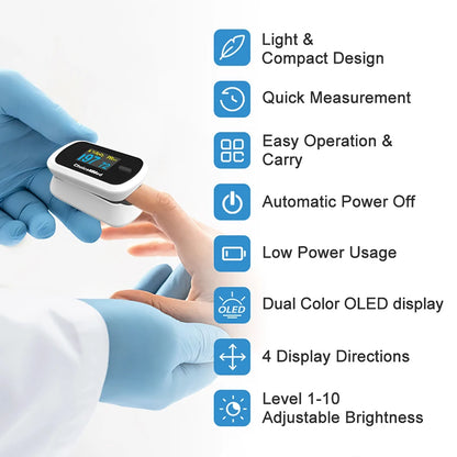 Finger Pulse Oximeter /Blood Oxygen Saturation Meter  / Heart Rate Monitor