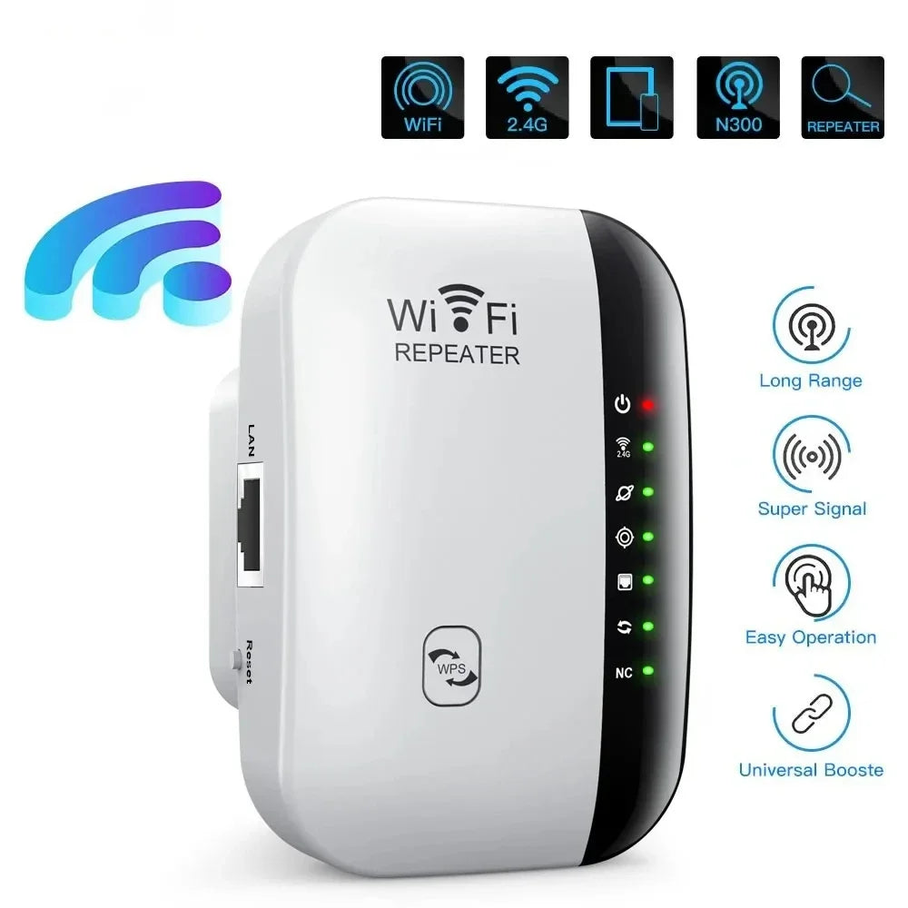 WIFI   Wireless  Repeater Range Extender -  Signal Amplifier - 2.4G Router 300Mbps