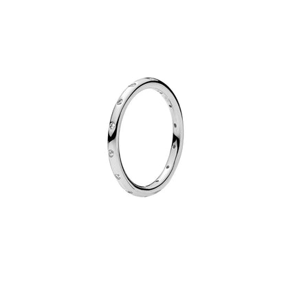 PANDORA 925 Sterling Silver Sparkling Band Ring