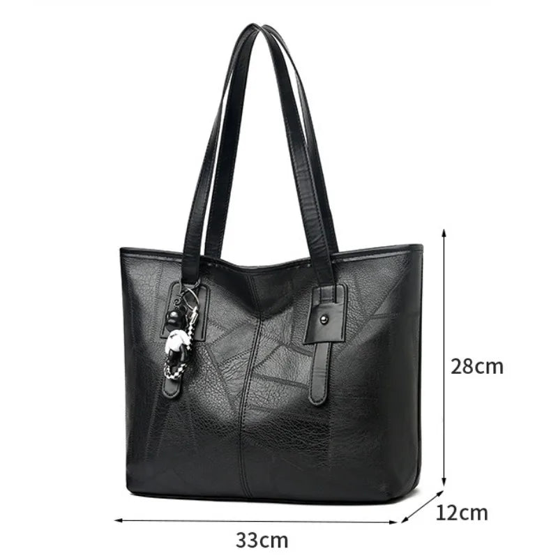 Trendy New Large Capacity Tote Bag with Horizontal Square Zipper