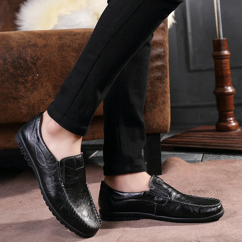 Genuine Leather Men  Loafers Moccasins  Shoes