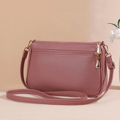 Embroidery Thread Small PU Leather Crossbody purse