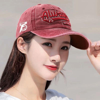 Sports Fashio Outdoor  Cotton Baseball Cap - Retro Embroidery