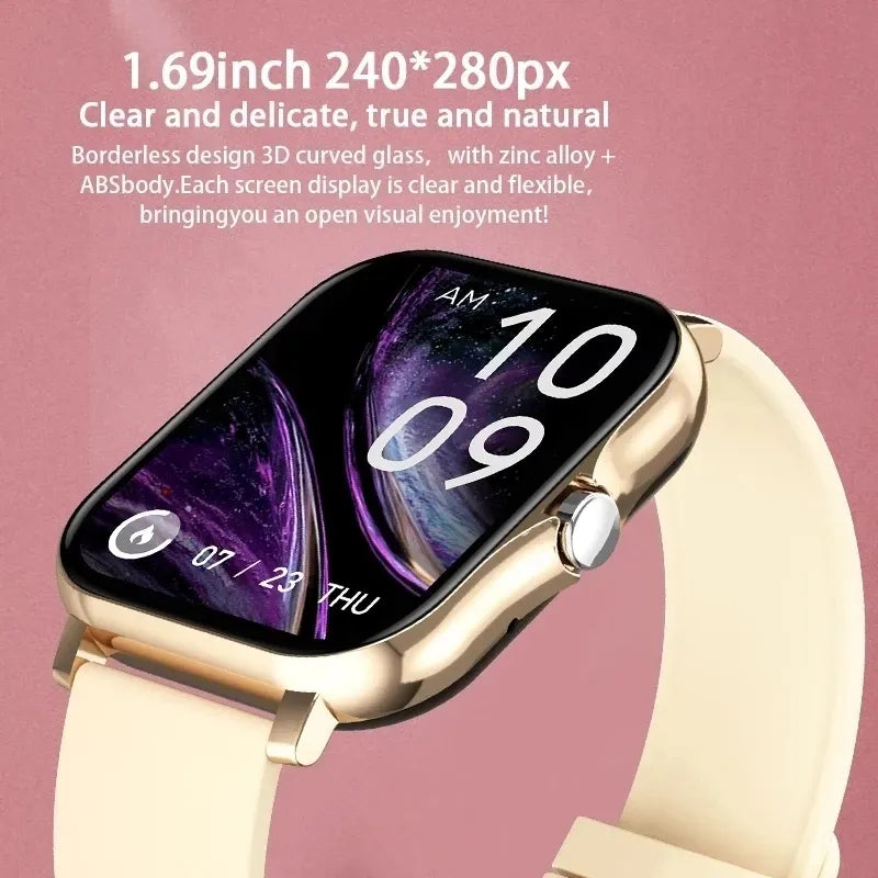 Smart Watch 1.69" : Color Screen - Full Touch -Fitness Tracker -Bluetooth Call