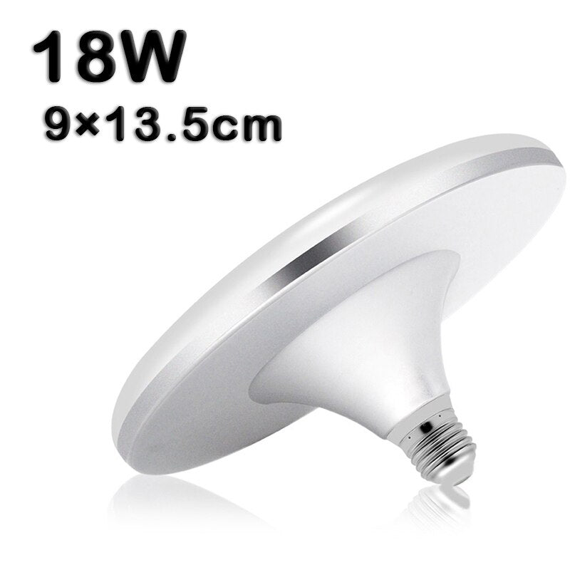 Indoor  LED Bulb AC 220v E27 Base  -Energy Saving Ceiling Flying Saucer Light 6500k