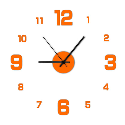 Creative Frameless DIY Silent  Decal  Wall Clock - For Living Room &  Office Wall Decoration