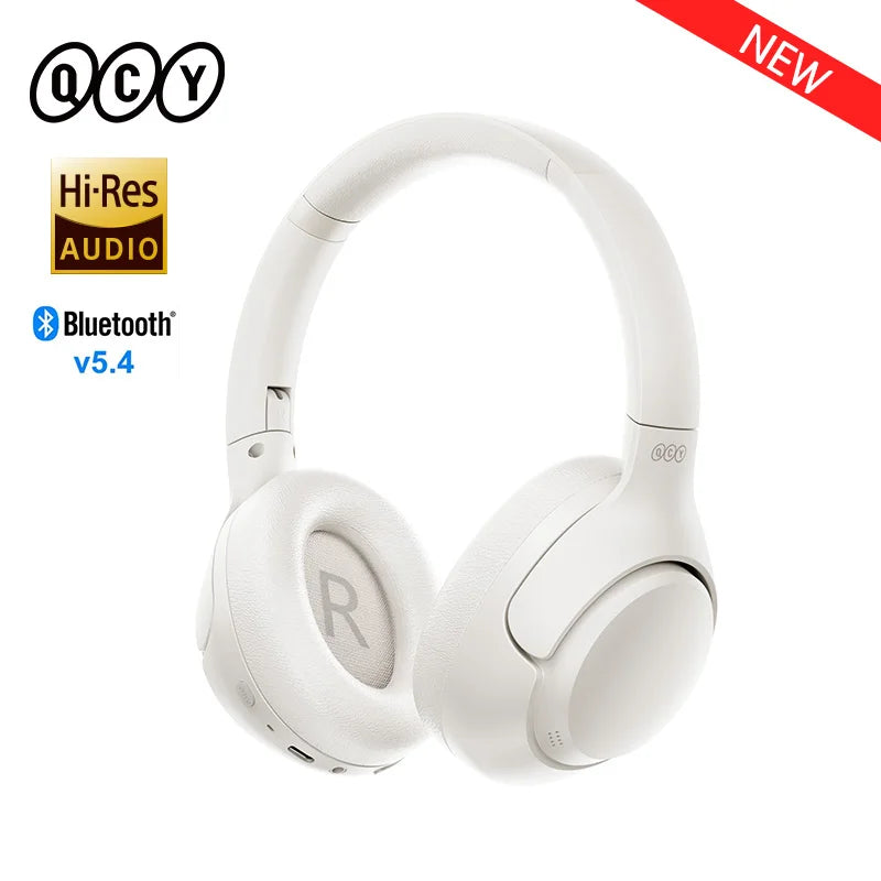 QCY H3 ANC Wireless Headphones -  Bluetooth 5.4 Hi-Res Audio  - 43dB Hybrid Active Noise Cancellation 60H