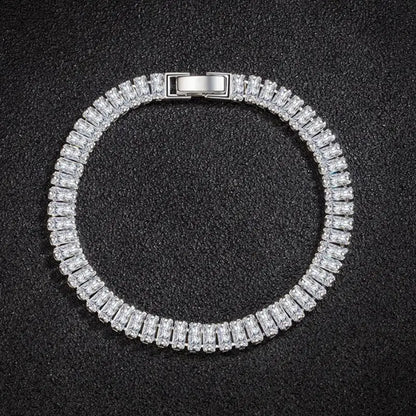 Elegant  Bracelet Zircon Crystal Fashion  - 925 Sterling Silver 18CM