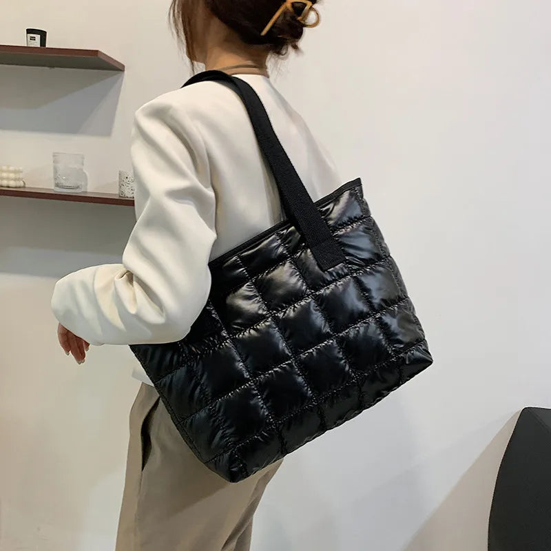 Quilted Large Tote Padded Handbag