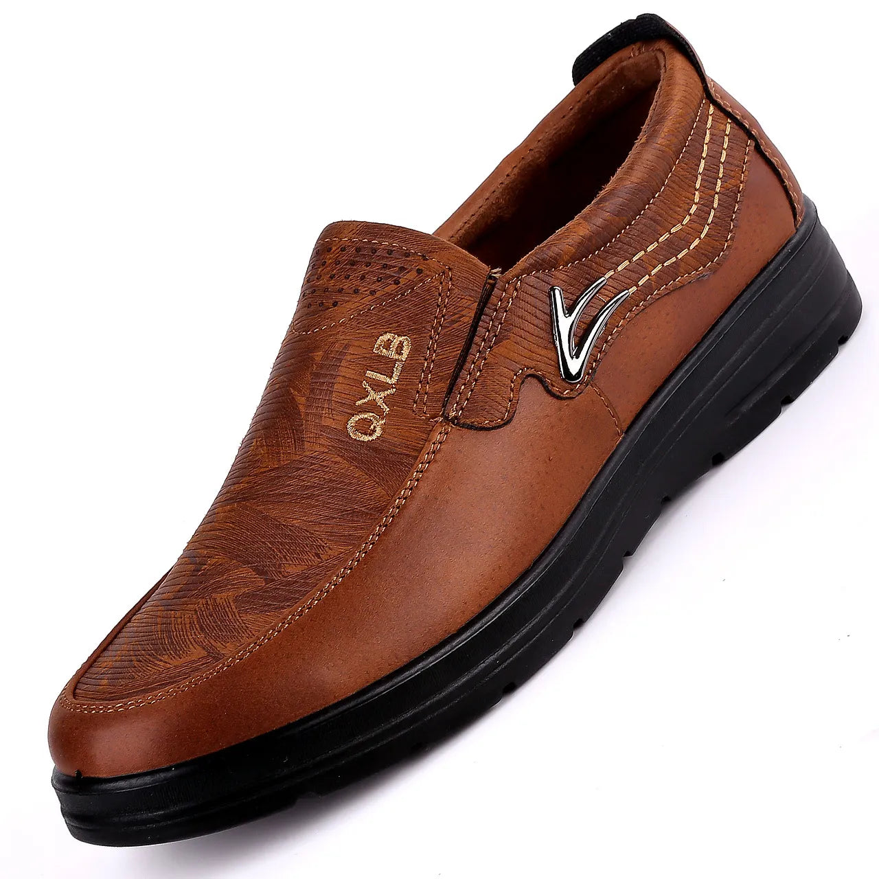 Men Leather  Flat  Shoes