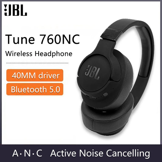 Ασύρματα ακουστικά Bluetooth JBL Tune 760NC - HiFi Active Noise Cancelling ANC - Sports Folding Over-Ear - T760NC Headset with Mic